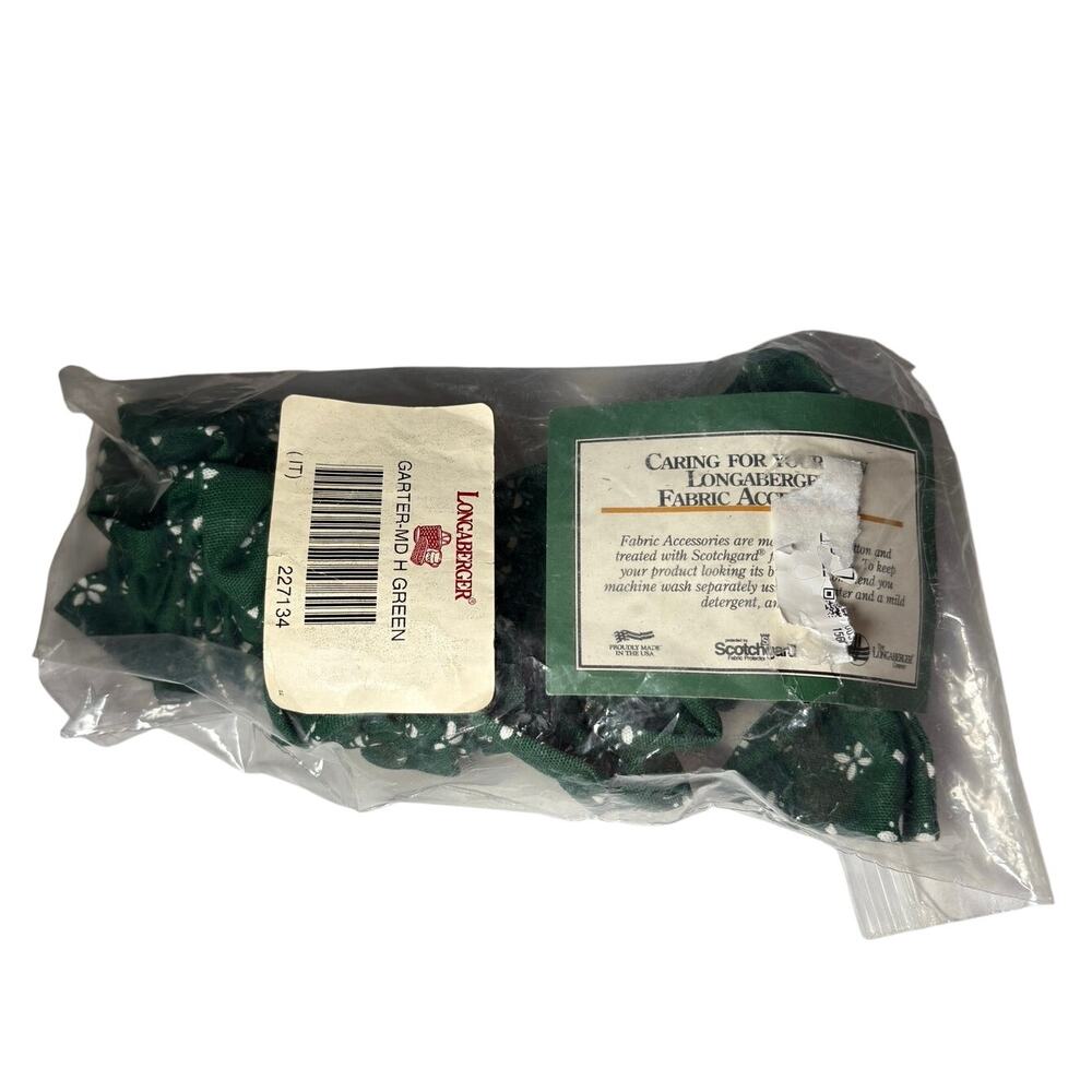 Longaberger Medium
 Basket Garter NIB Heritage Green